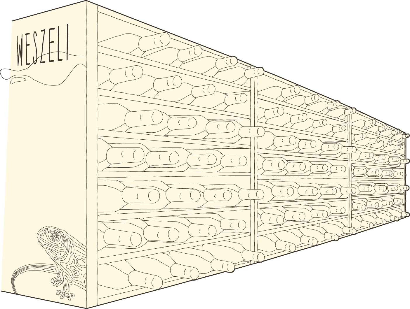 Weszeli Illustration Flaschenlager